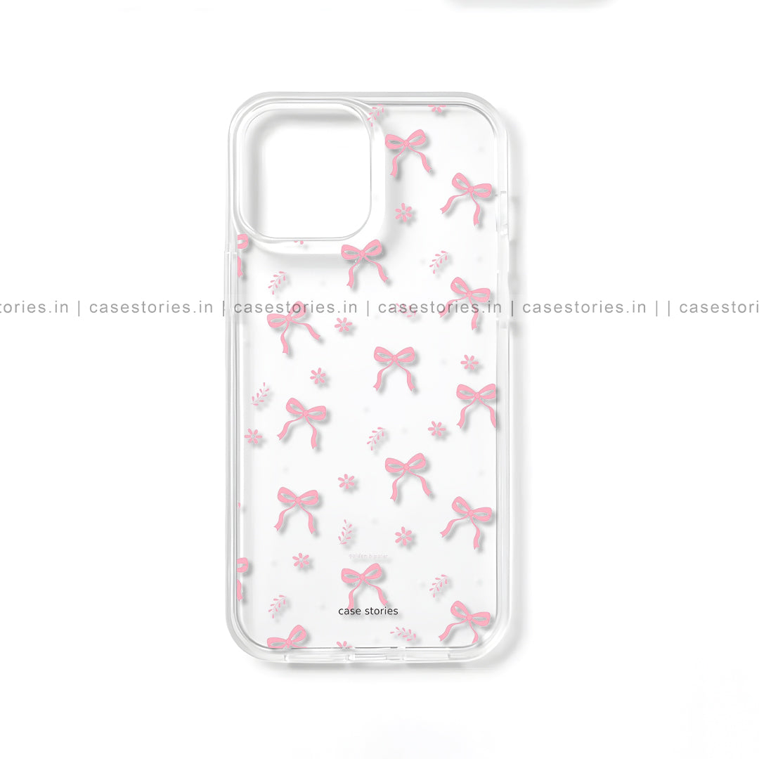 Floral Bow Transparent Mobile Cover
