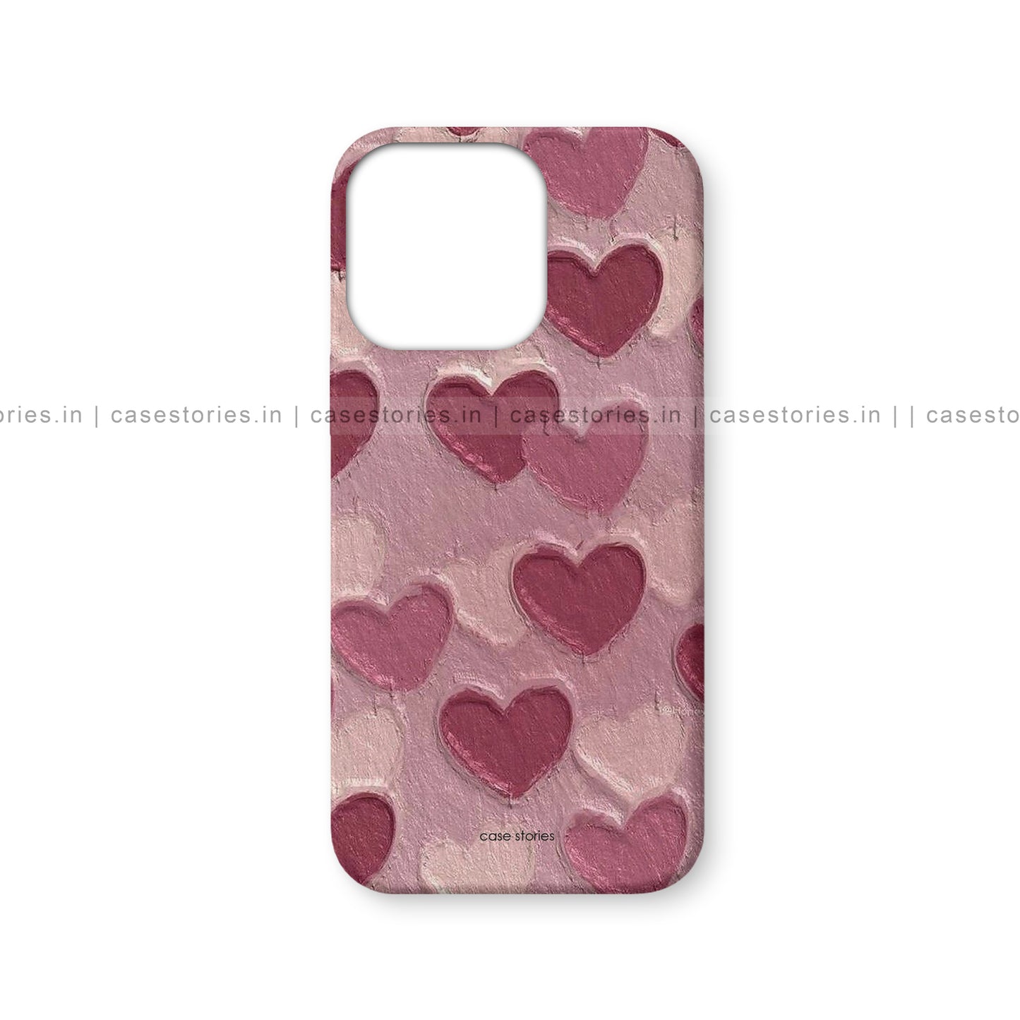 Oil Painted Hearts Pattern Aesthetic Mobile Cover