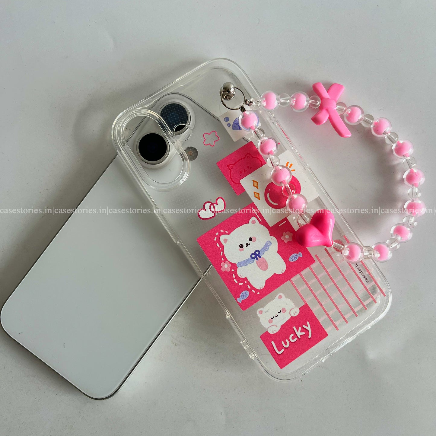 Kawaii Pink Pop Chain Case