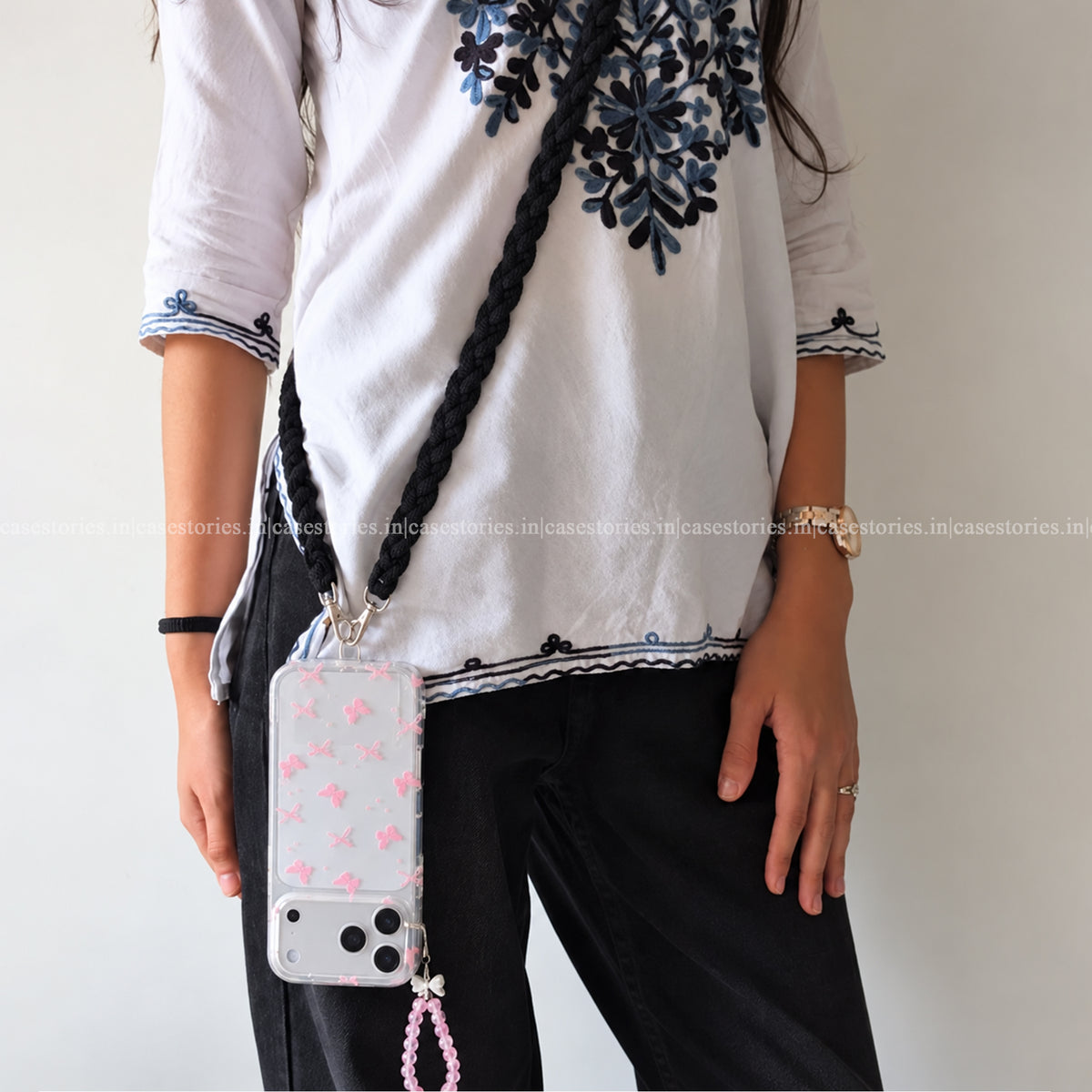 Crochet Black Phone Slings