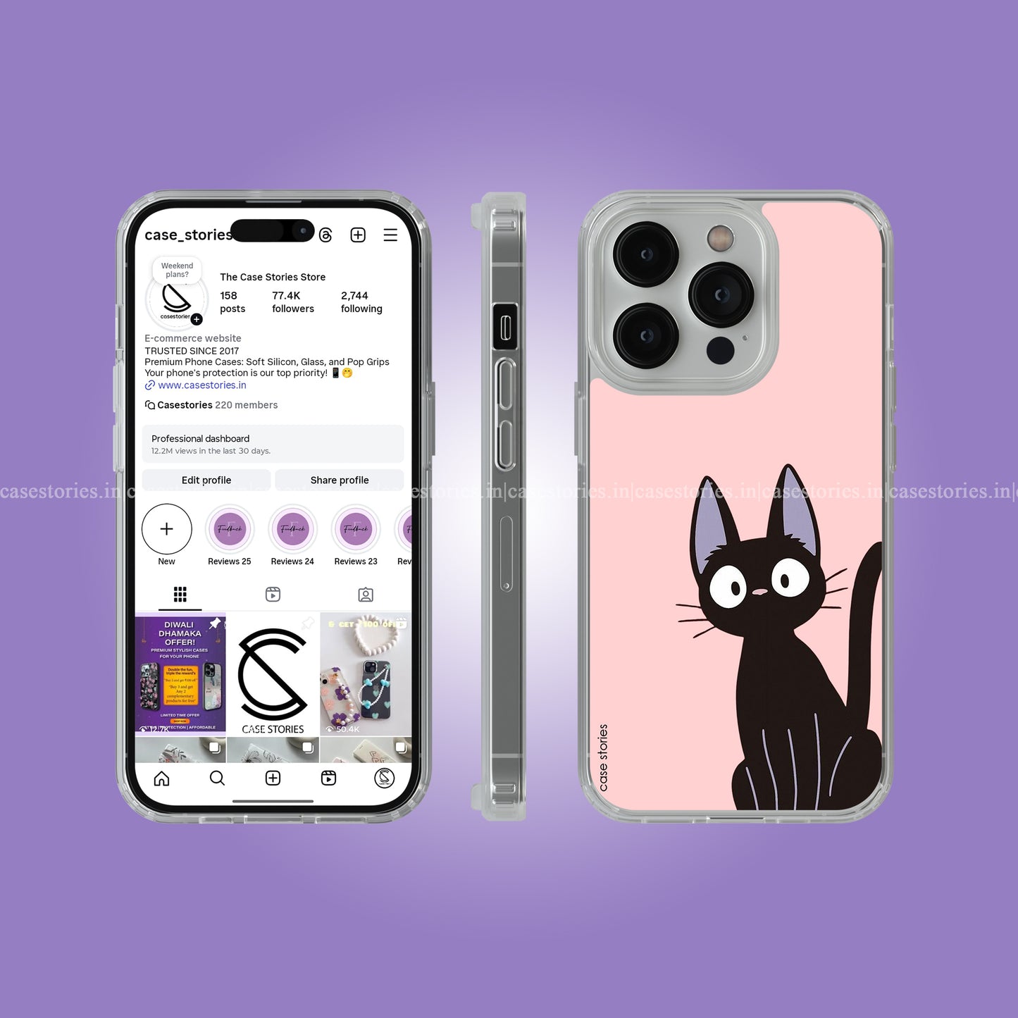 Black Starring Cat Soft Case