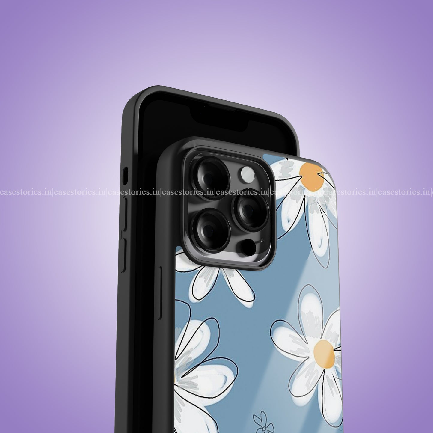 Blue Daisy Dream Premium Glossy Phone Case