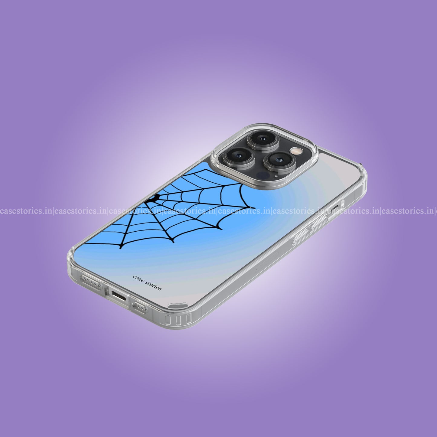 Blue Web Of Love Couple Soft Case