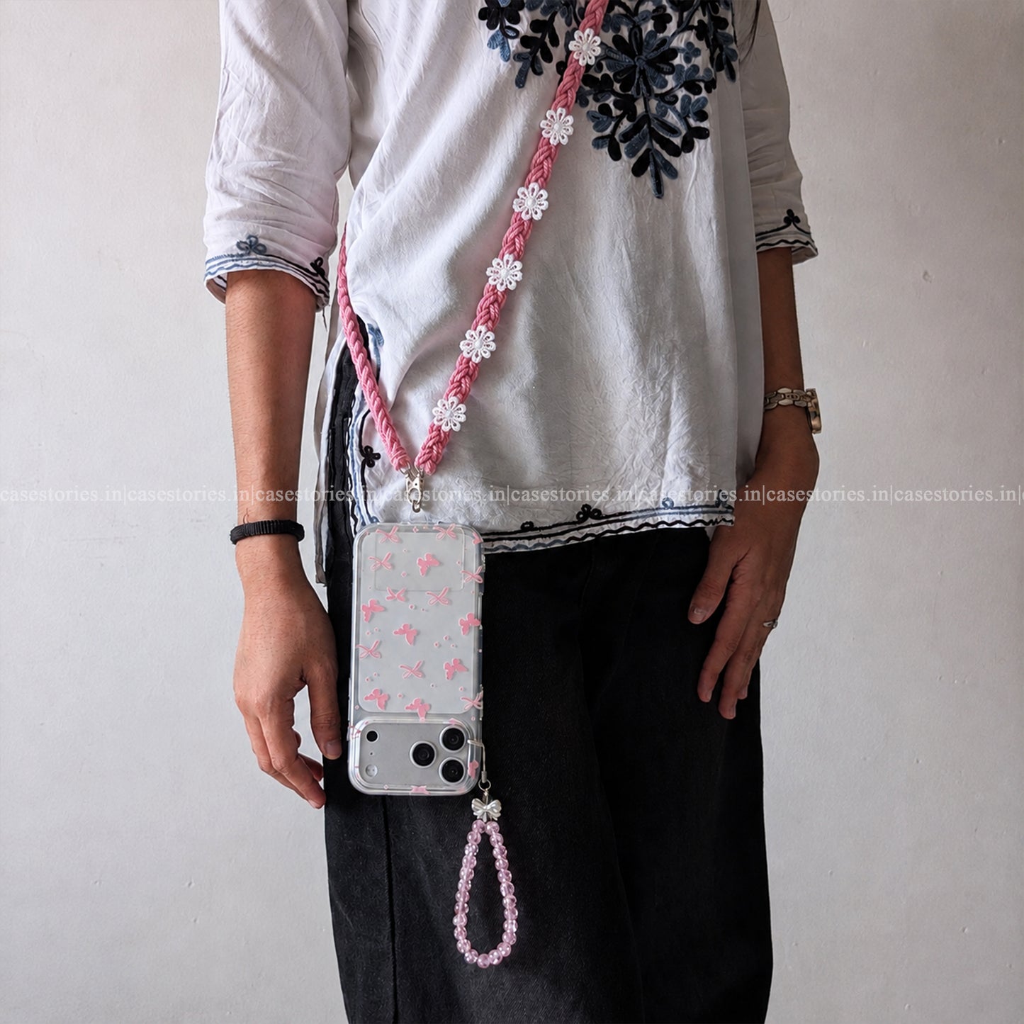 Pink Floral Phone Slings