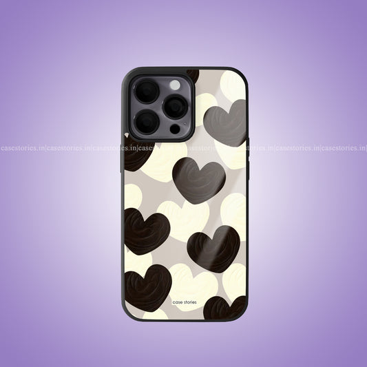 Creamy Chaos Hearts Premium Glossy Phone Case