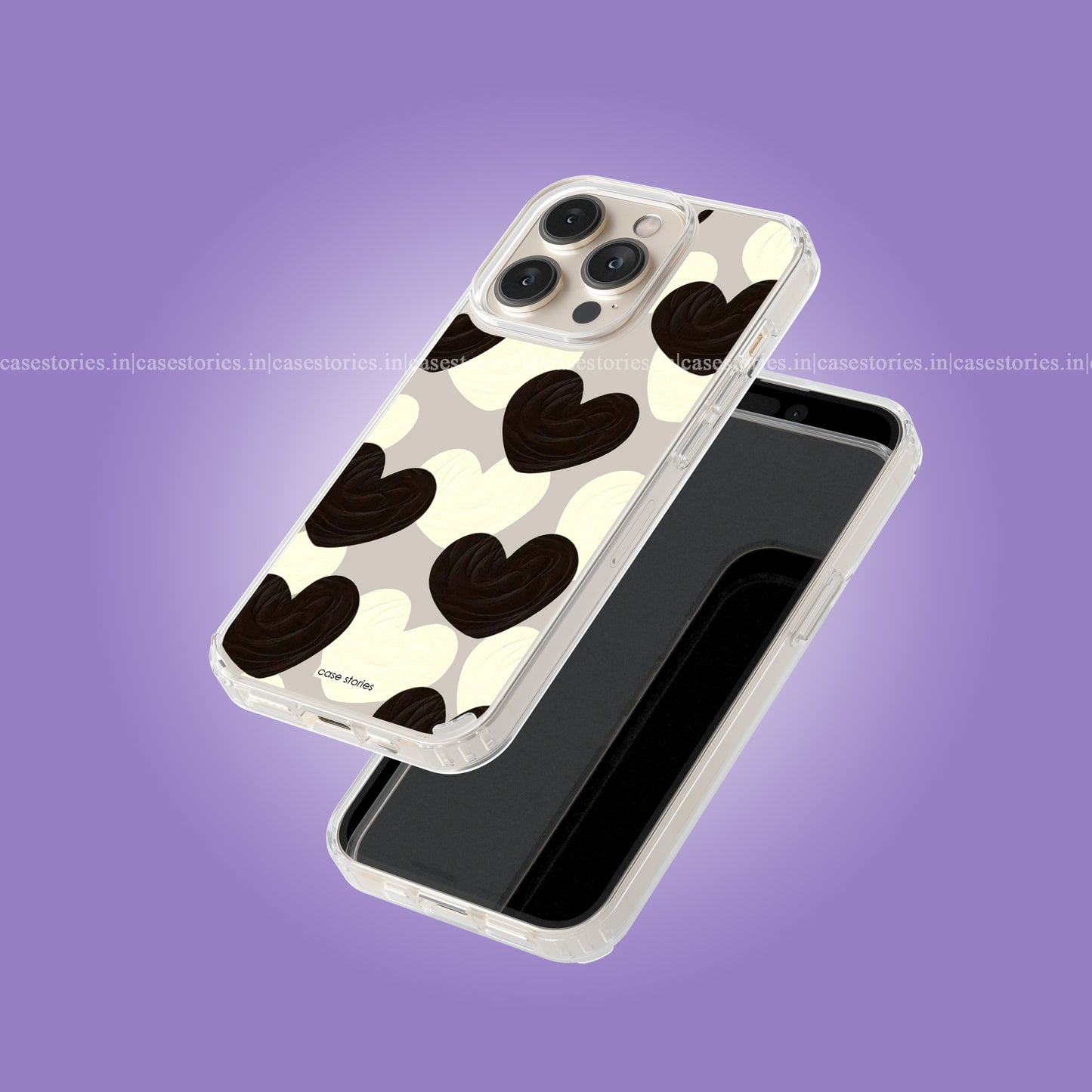 Creamy Chaos Hearts Soft Case