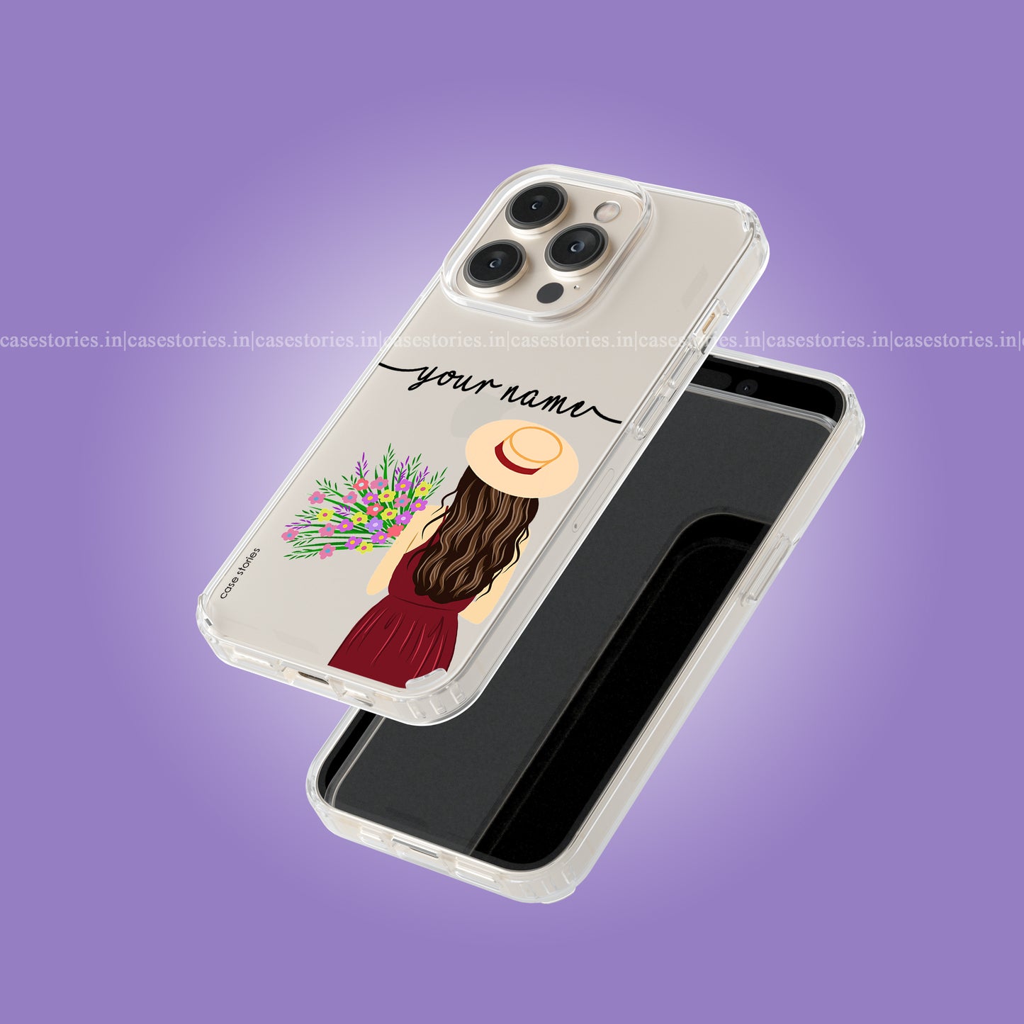 Girl With Flowers Clear Soft Case