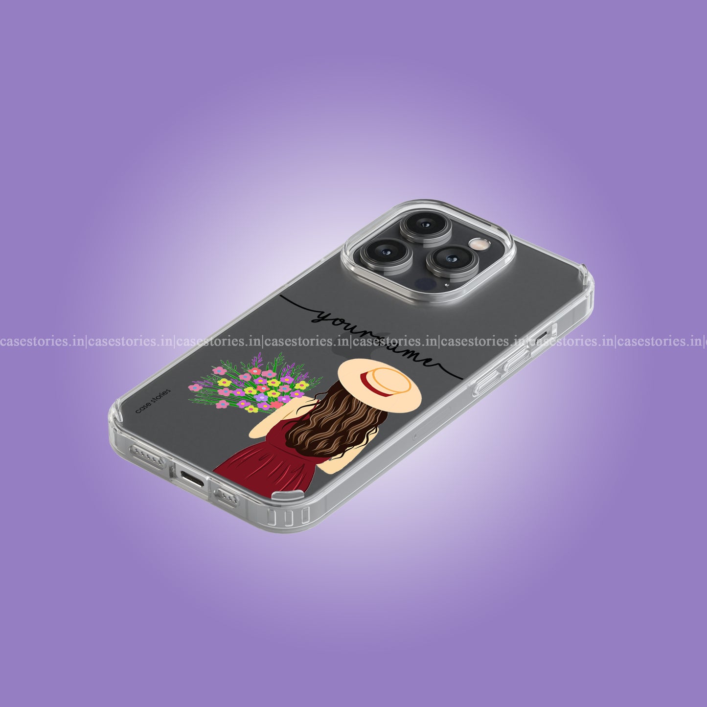 Girl With Flowers Clear Soft Case