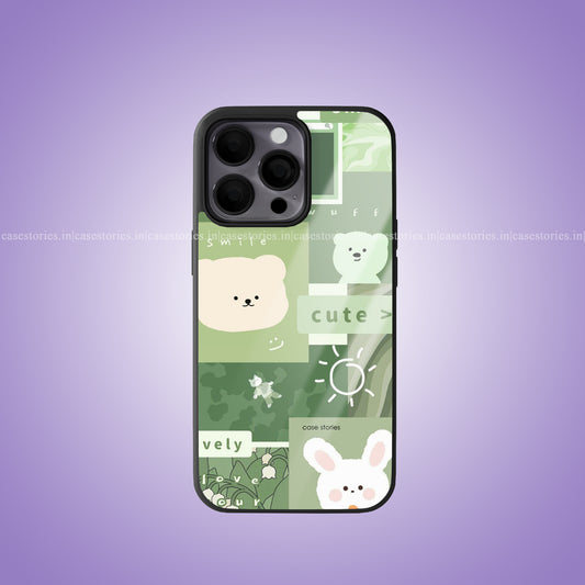 Green Vibe Kawai Premium Glossy Phone Case