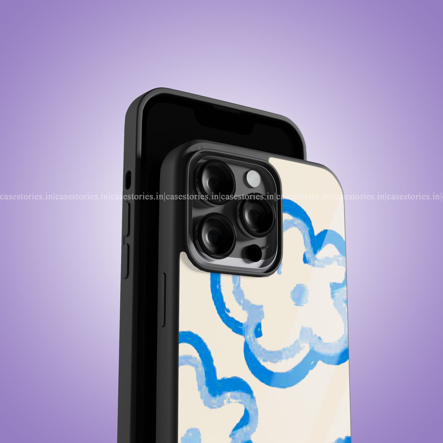 Hand Drawn Floral Pattern Premium Glossy Phone Case