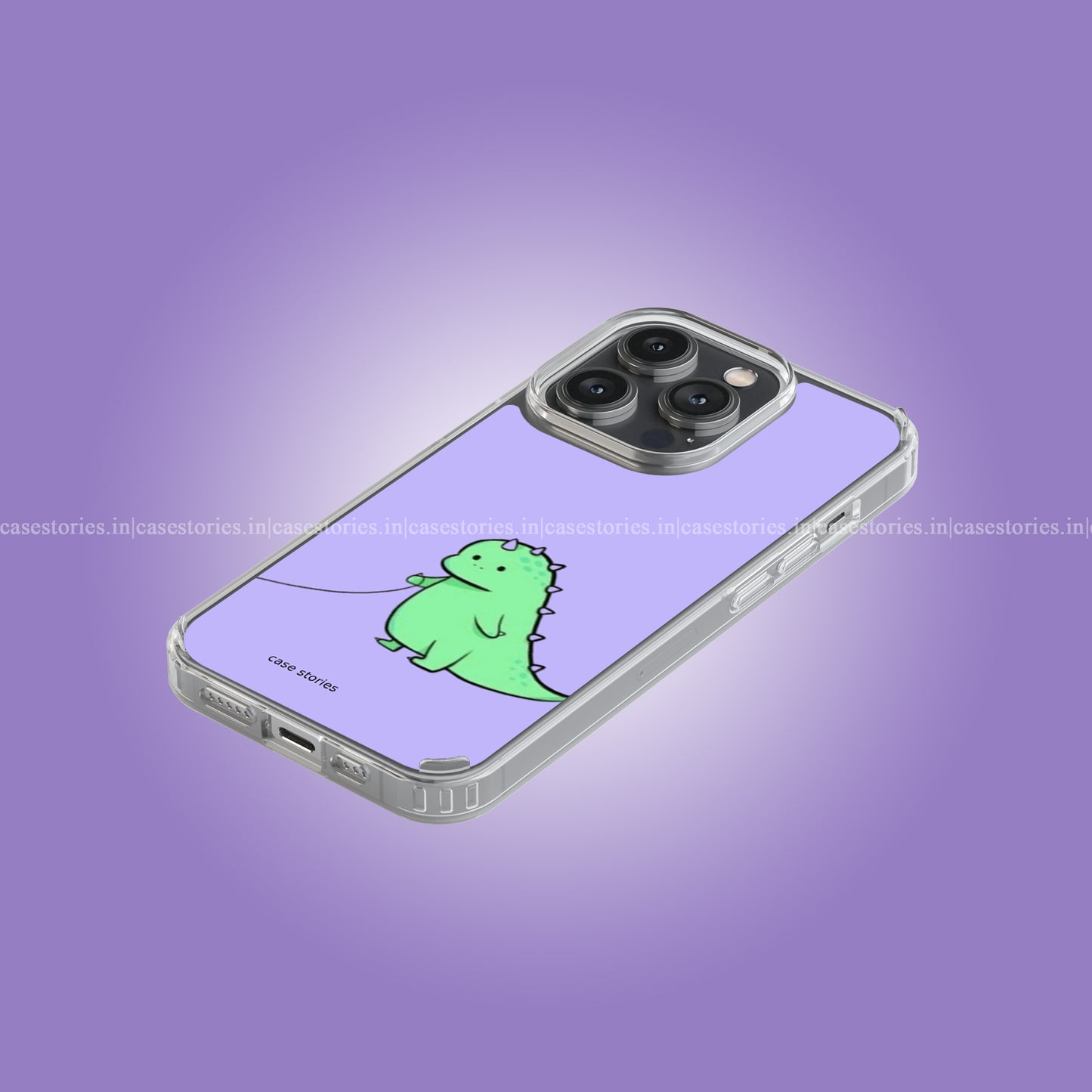 Heartstrings Green Dino Couple Soft Case