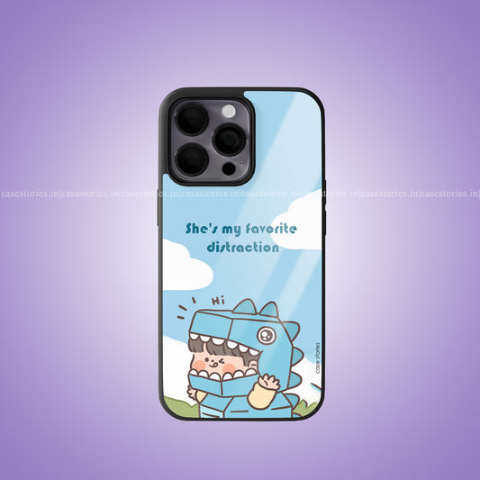Her Dino Boy Matching Couple Premium Glossy Phone Case