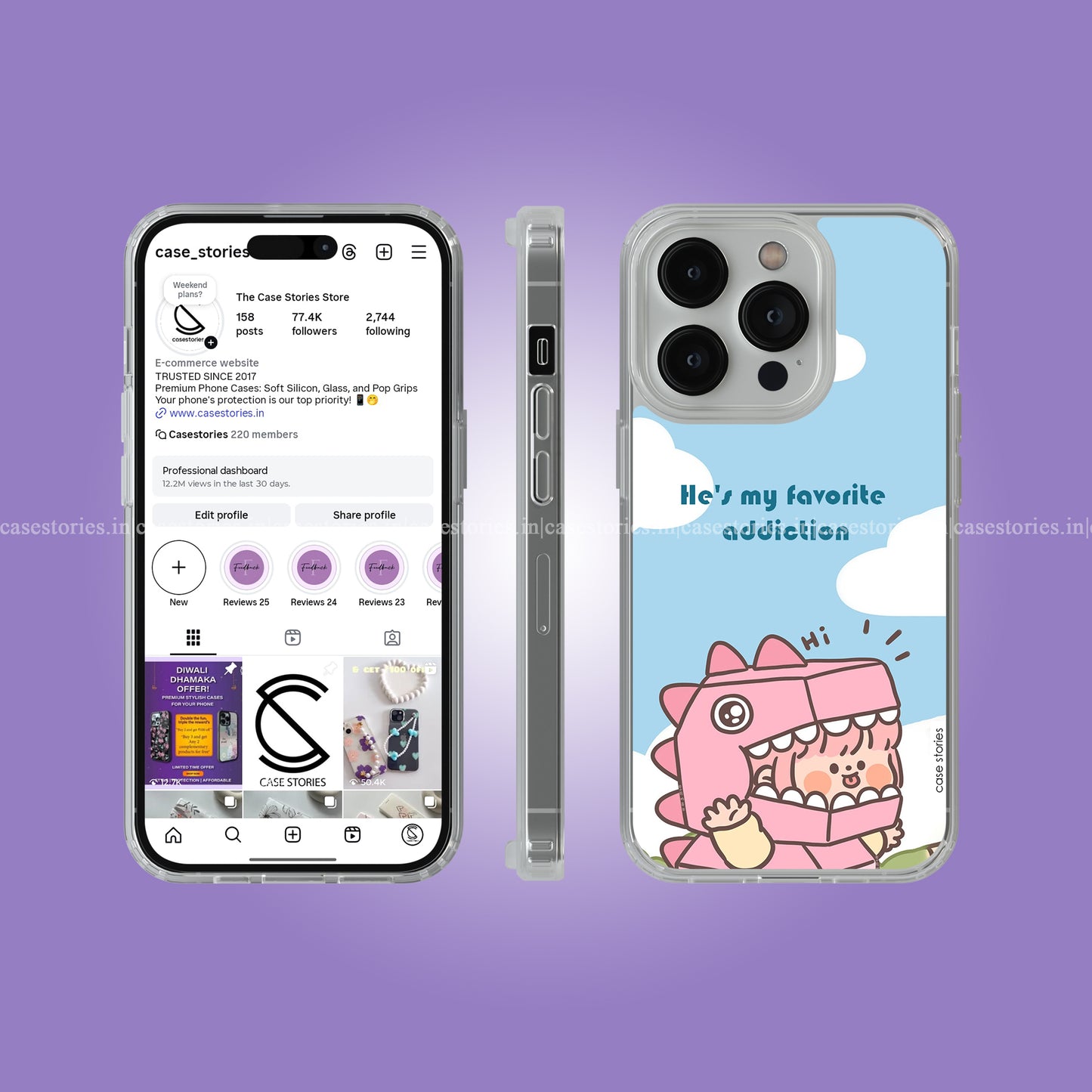 His Dino Girl Matching Couple Soft Case