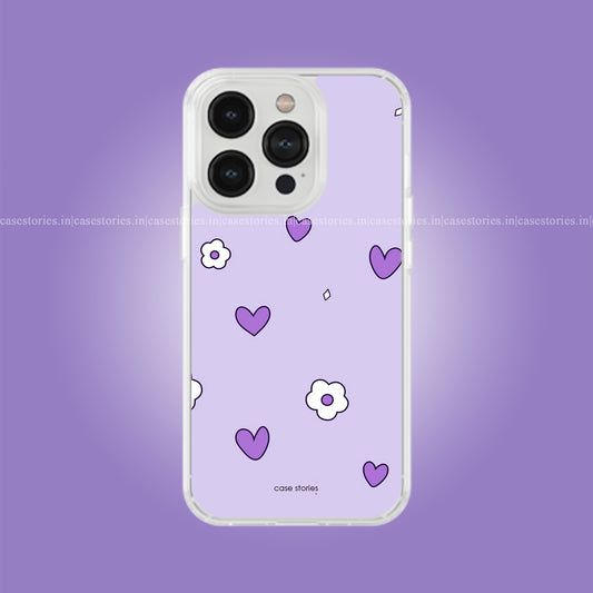 Lavender Heart Bloom Soft Case