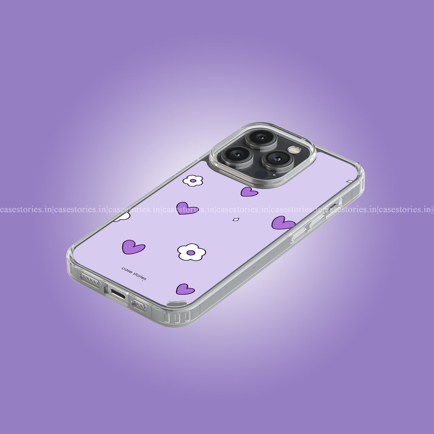 Lavender Heart Bloom Soft Case