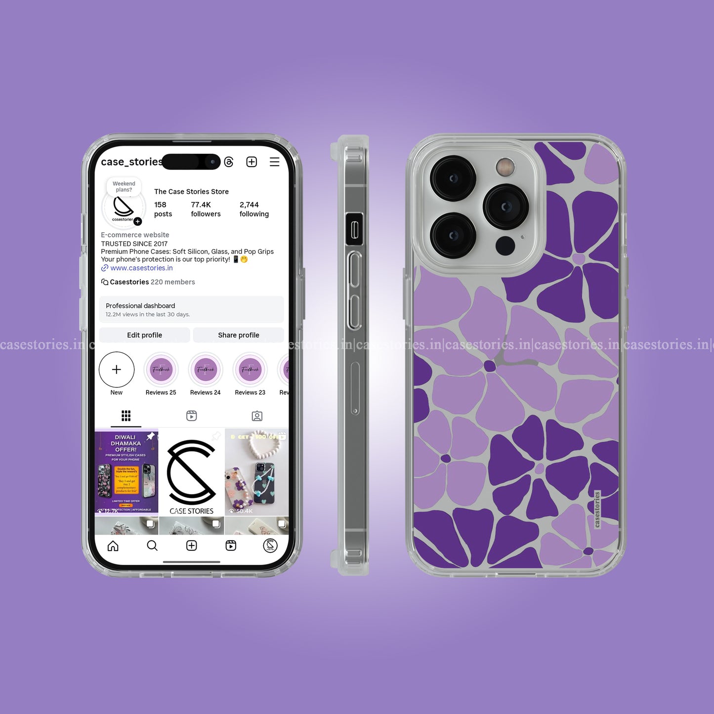 Lavender Petals Clear Soft Case
