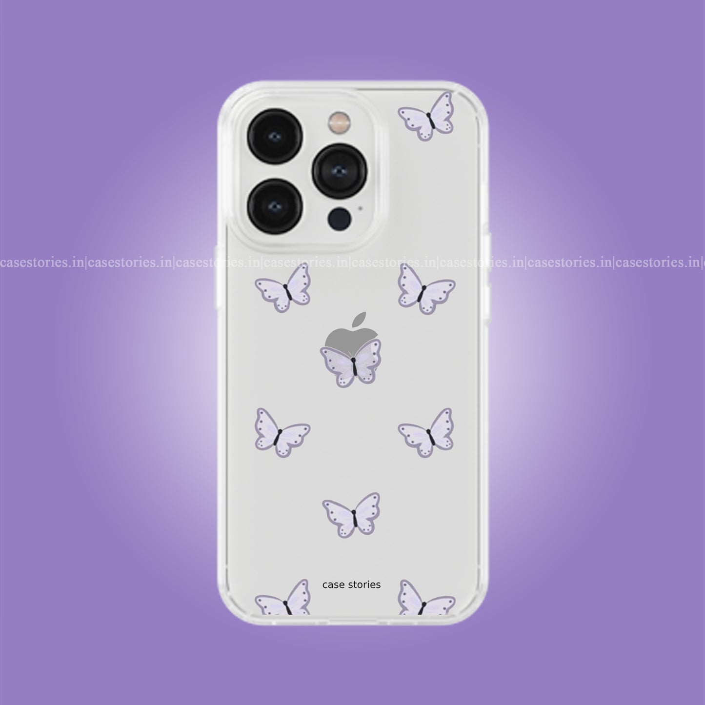 Lilac Butterfly Clear Soft Case
