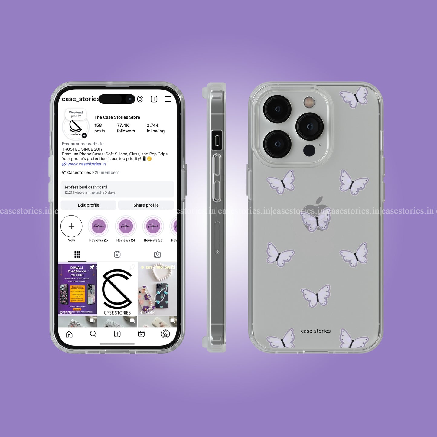 Lilac Butterfly Clear Soft Case