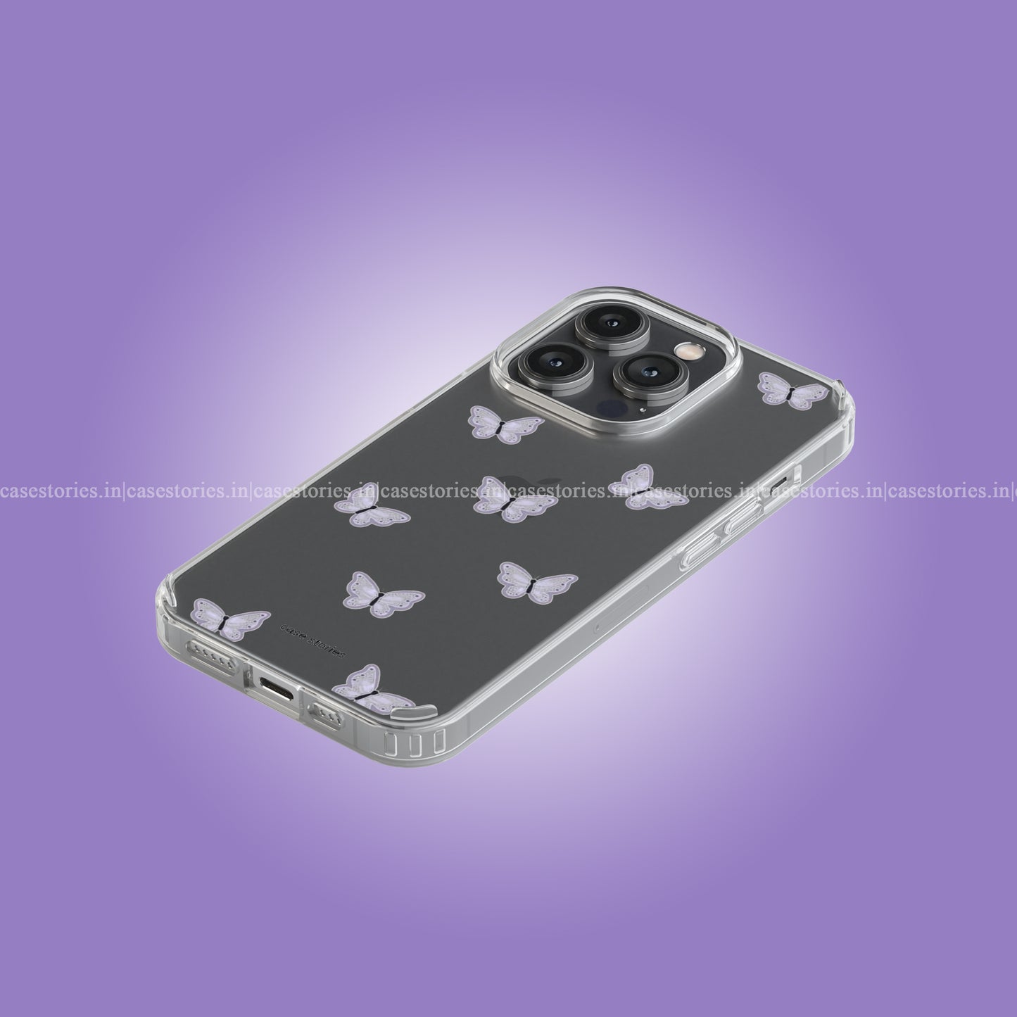 Lilac Butterfly Clear Soft Case