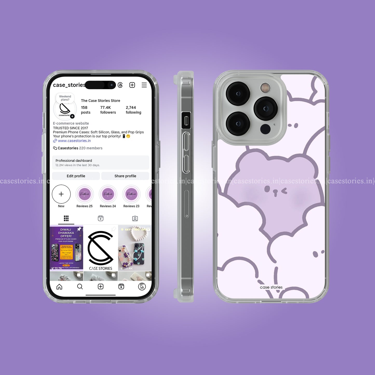 Lilac Love Kawaii Pattern Soft Case
