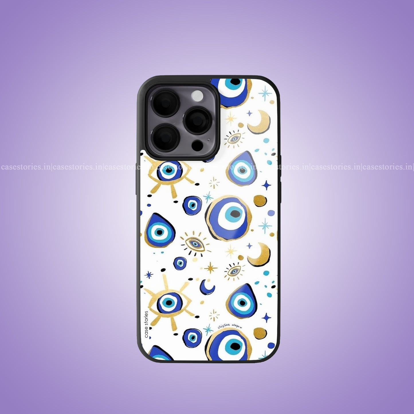 No Bad Vibes Evil Eye Premium Glossy Phone Case