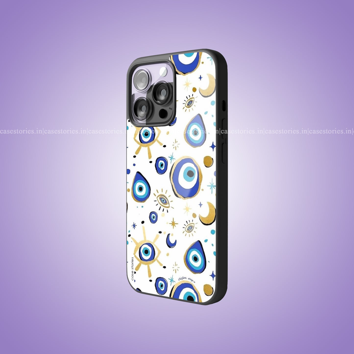 No Bad Vibes Evil Eye Premium Glossy Phone Case