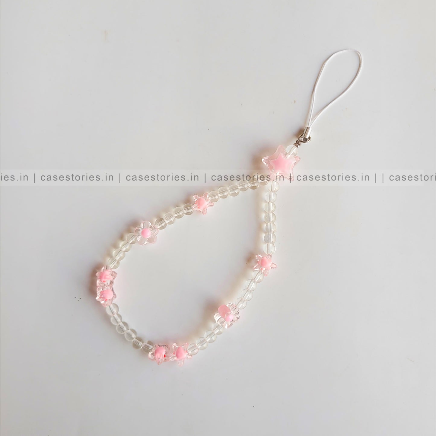 Pink Flower Pearl Mobile Charm