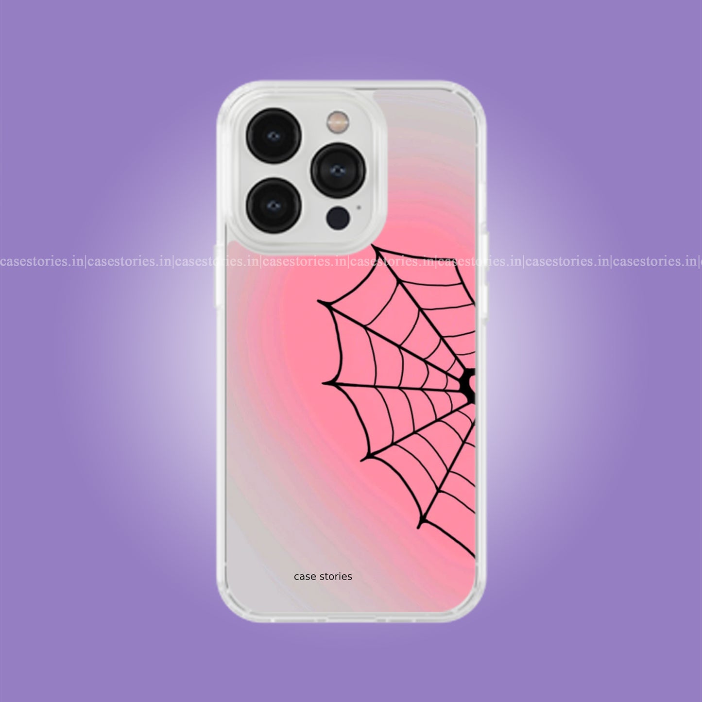Pink Web Of Love Couple Soft Case
