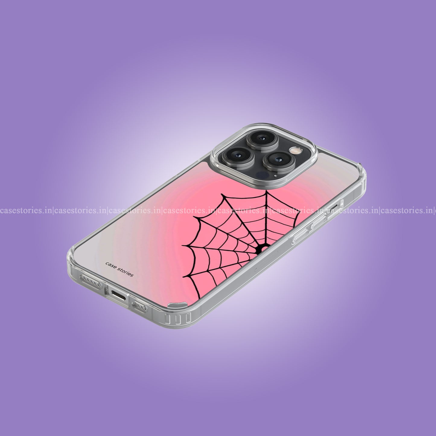 Pink Web Of Love Couple Soft Case