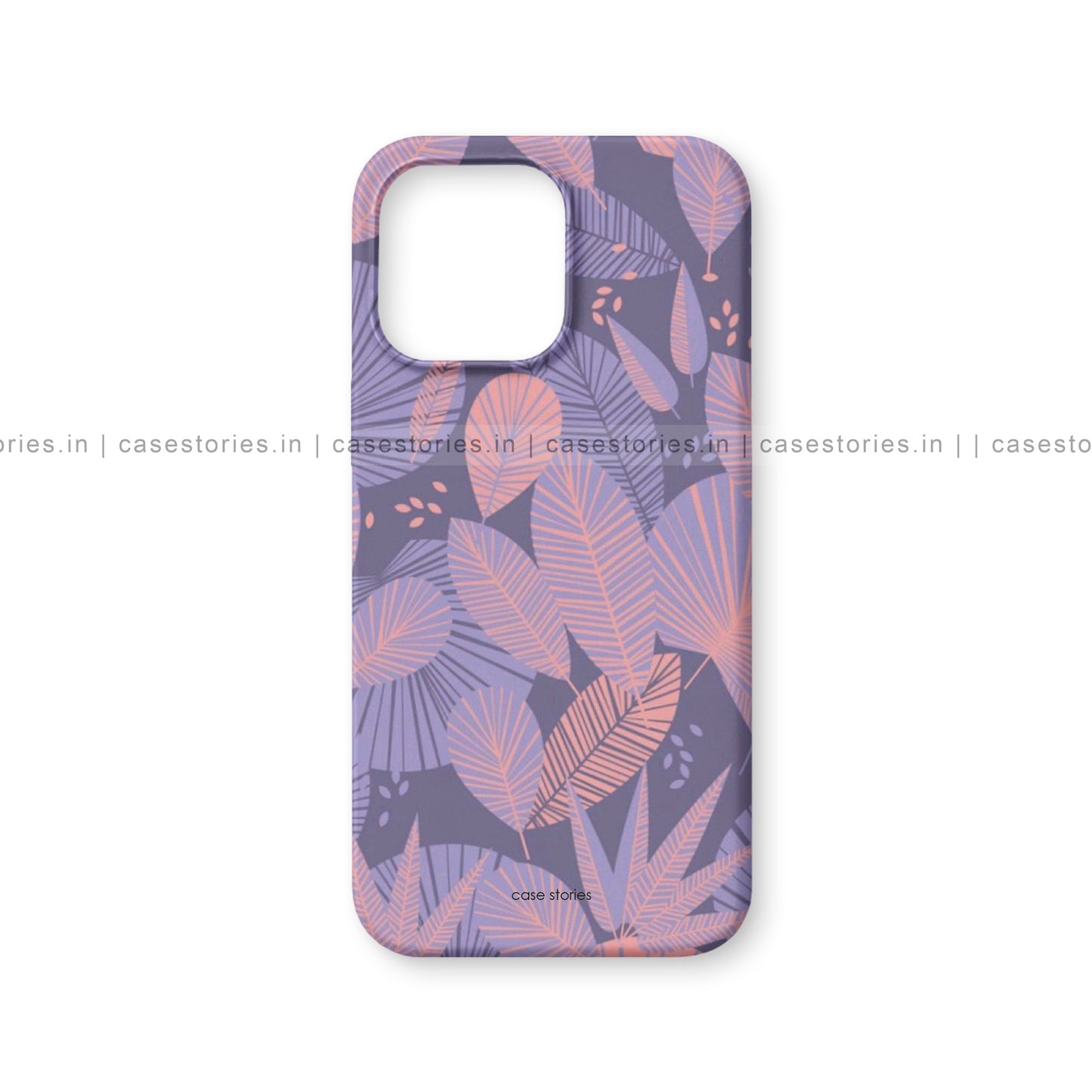 Purple Aesthetic Leaves Pattern Mobile Cover