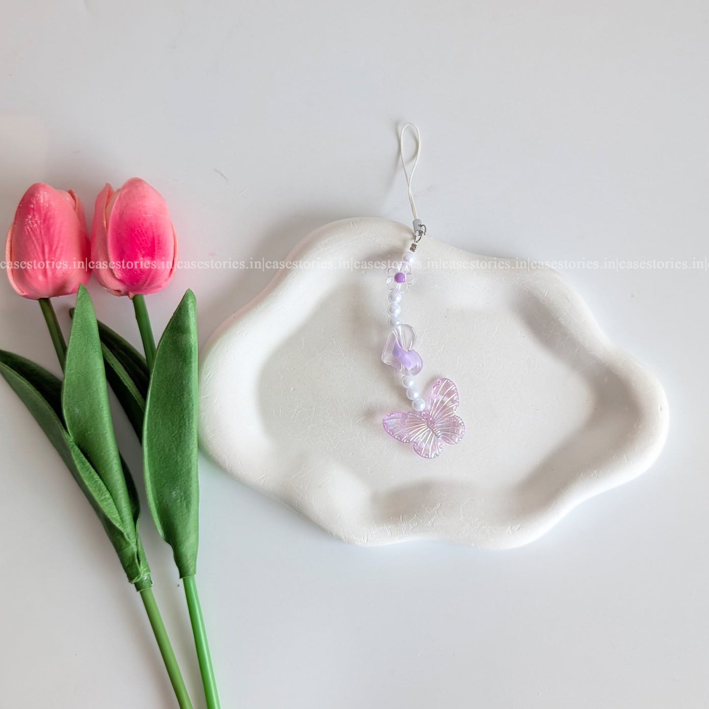 Purple Heartwing Mobile Charm