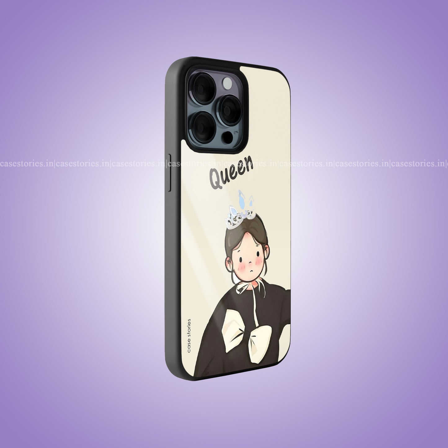 Queen of His Heart Premium Glossy Phone Case