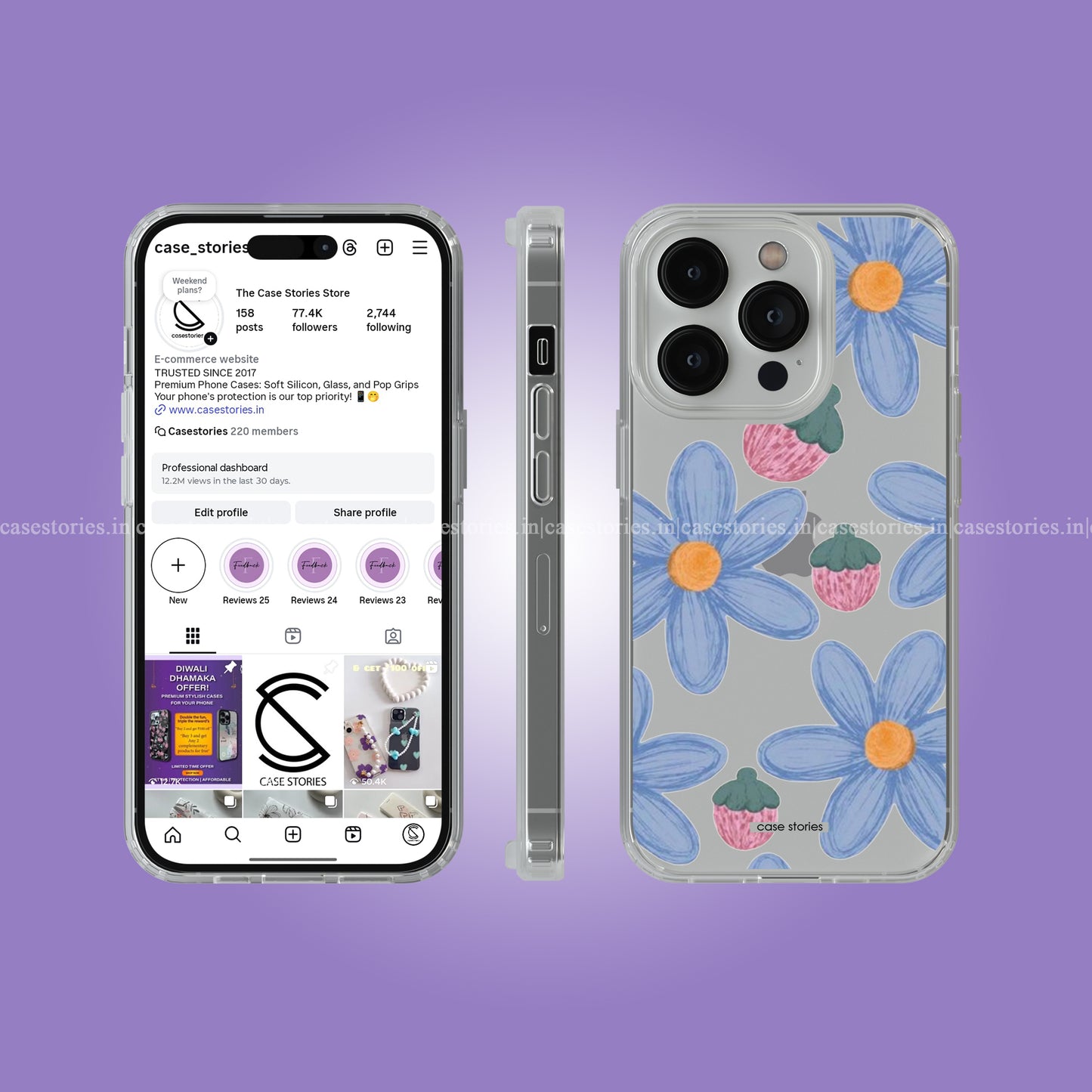 StrawBlush Blue Clear Soft Case