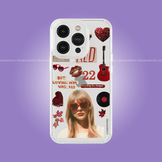 Taylor Swift Red Vibes Clear Soft Case