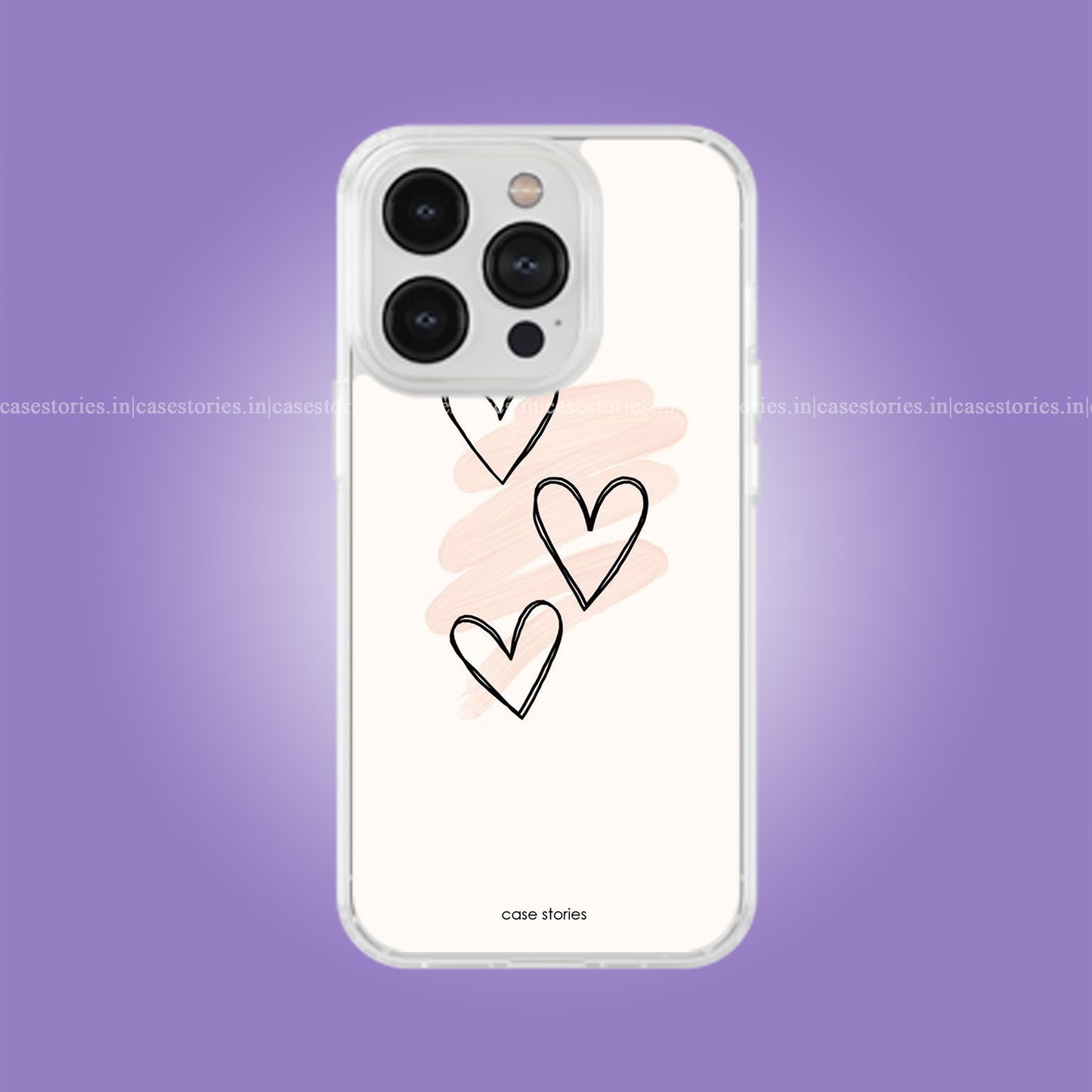 Three Hearts Aesthetic Soft Case
