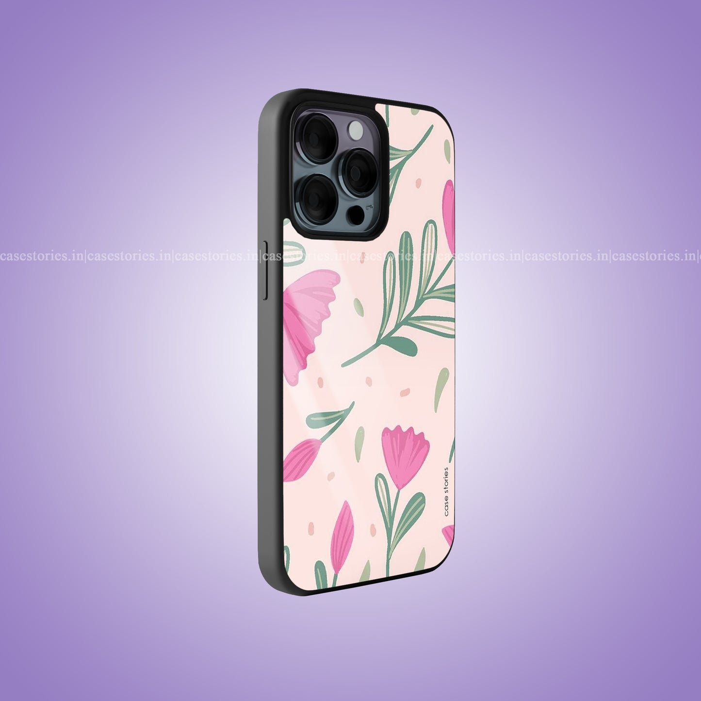 Tulips Pattern Floral Premium Glossy Phone Case