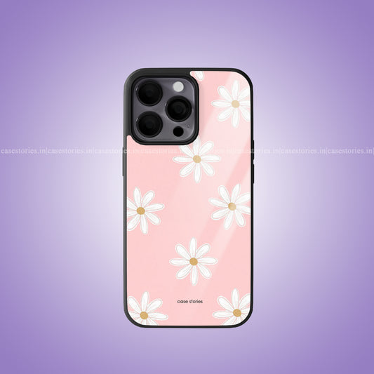 White Daisy Flowers Premium Glossy Phone Case