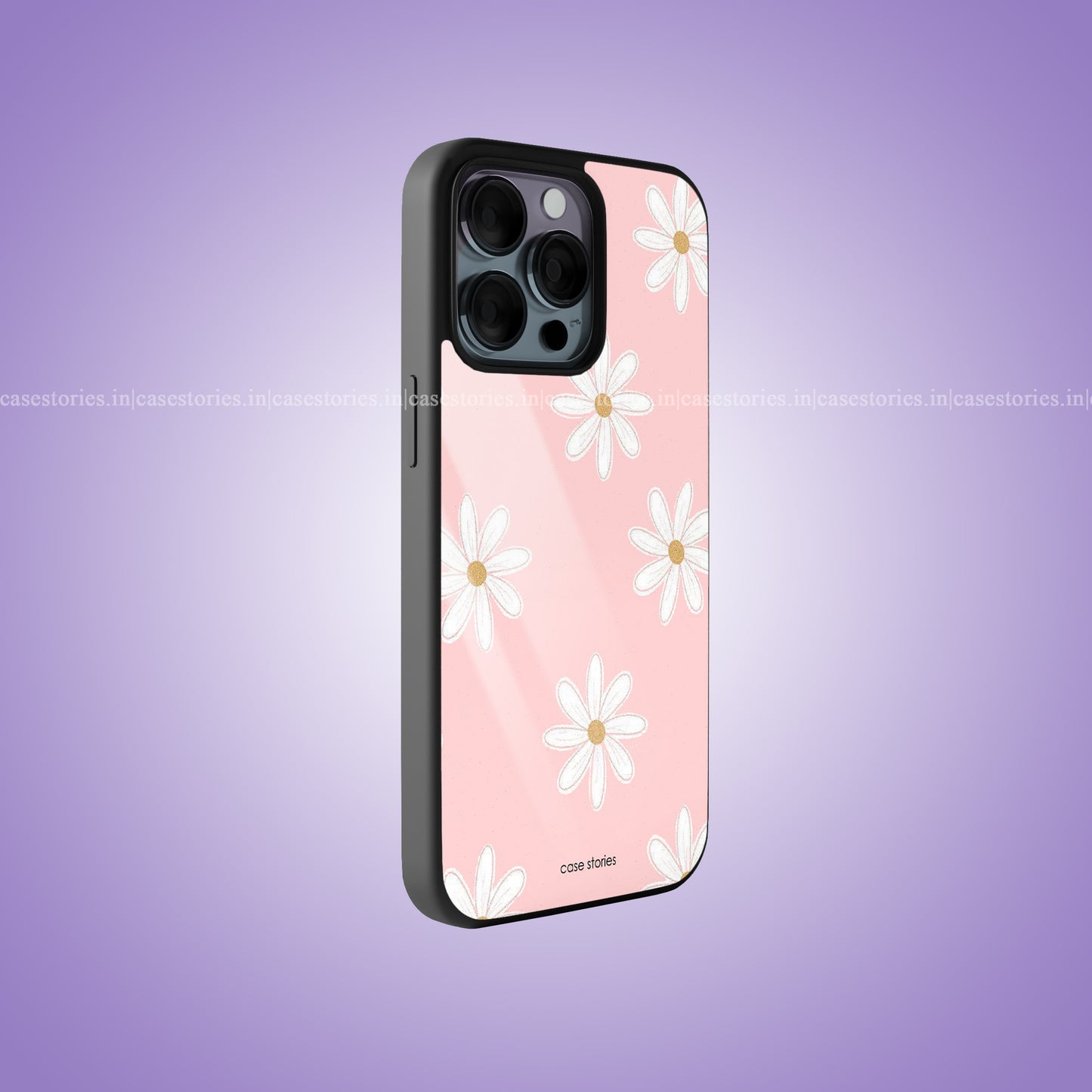 White Daisy Flowers Premium Glossy Phone Case