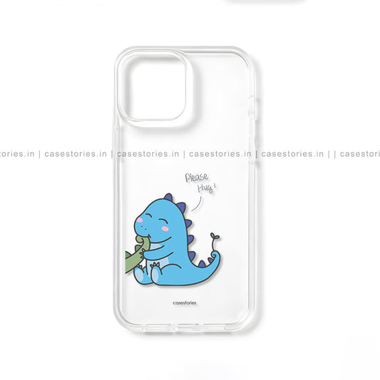 Blue Dino Love Couple Mobile Cover