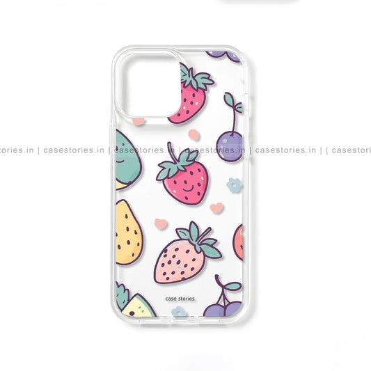 Berries Doodle Transparent Mobile Cover