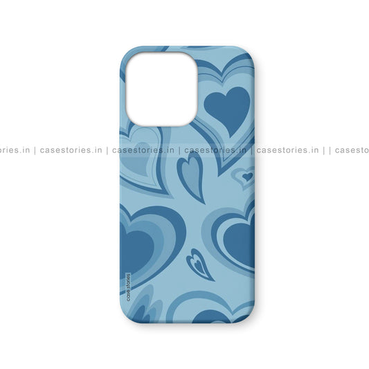 Blue Heart Pattern Abstract Art Mobile Cover
