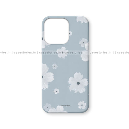 Blue Aesthetic Flowers Mobile Cover