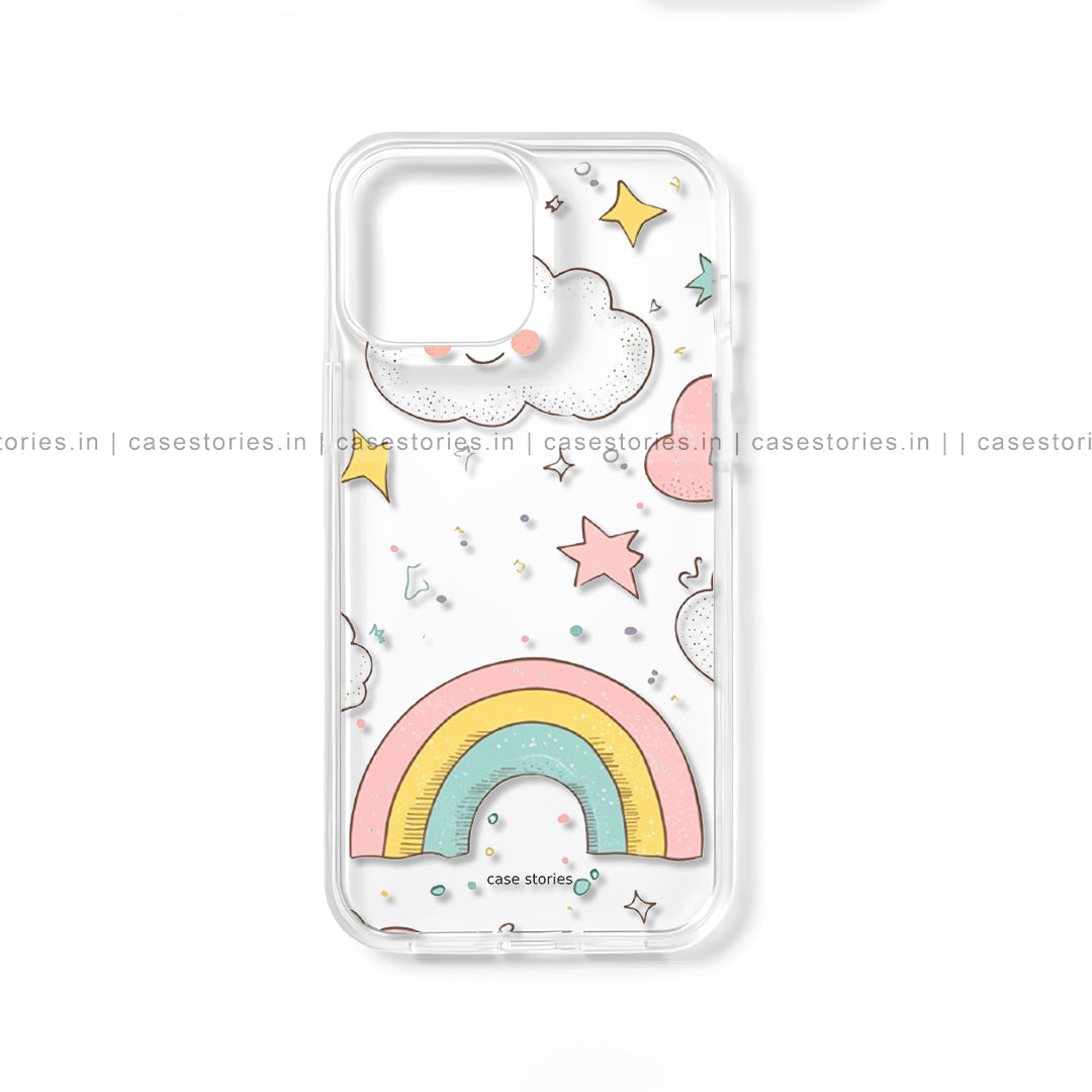 Cloudy Vibes Transparent Mobile Cover