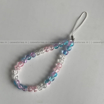 Blue Crystal Glass Mobile Charm