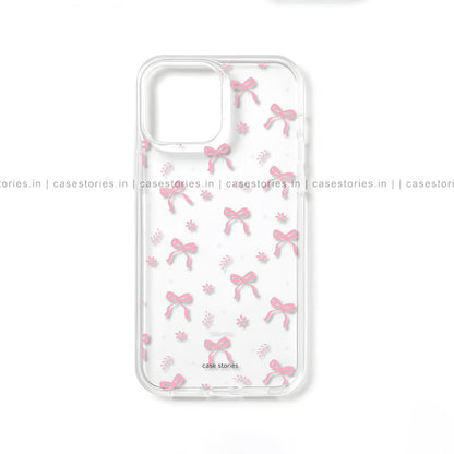 Floral Bow Transparent Mobile Cover