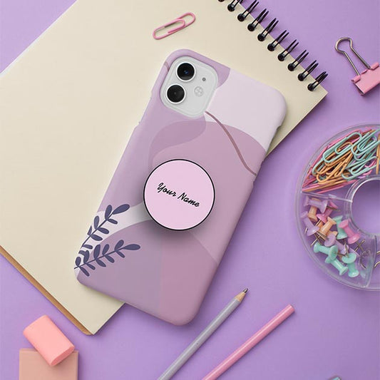 Purple Aesthetic Wallpaper With Personalized Pop Name Cover
