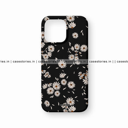 Aesthetic White Floral Pattern Mobile Cover