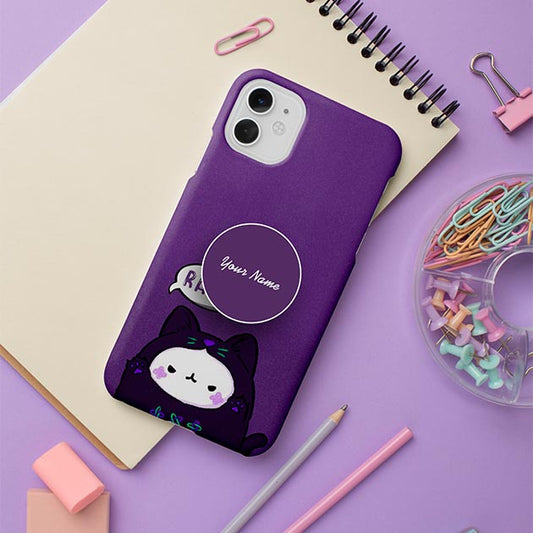 Kawai Rawr Purple With Personalized Pop Name Cover