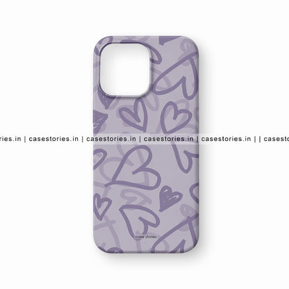 Light Purple Heart tagged Mobile Cover