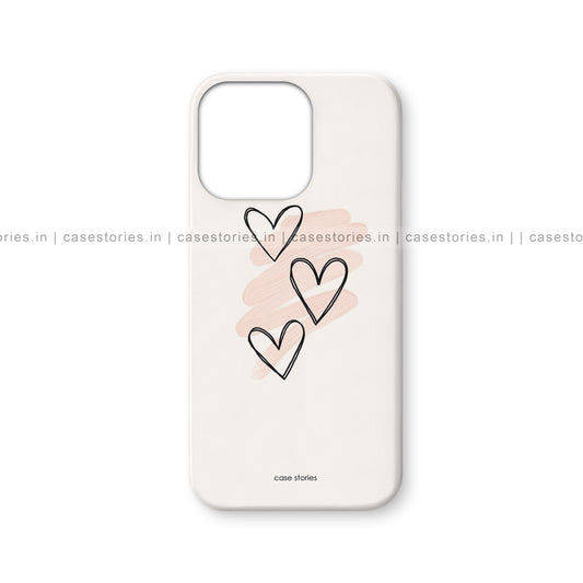 Three Hearts Aesthetic Mobile Cover